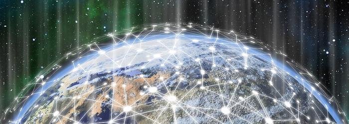 Globe connected by a network of digital links